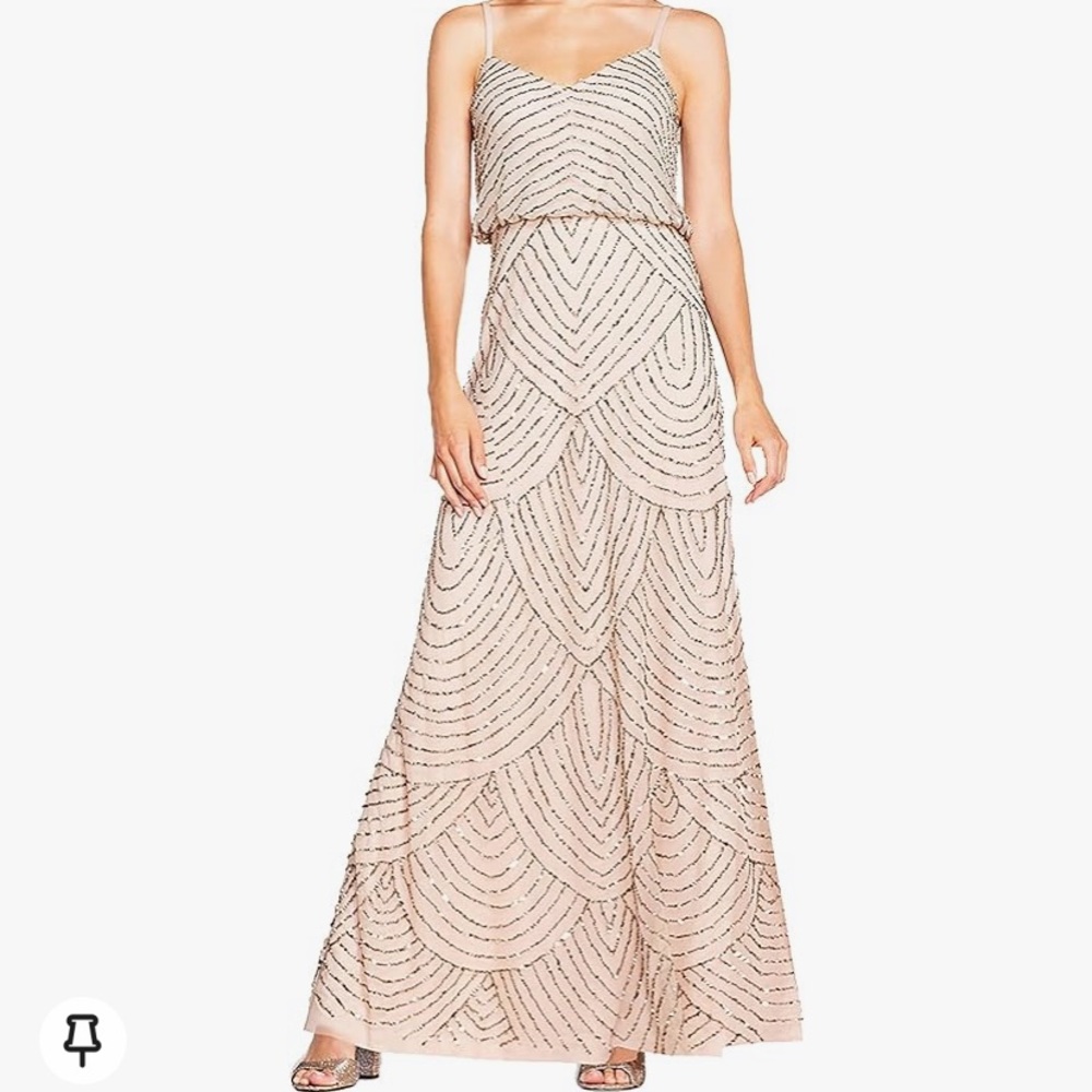 Adrianna Papell Women's Blouson Beaded Dress